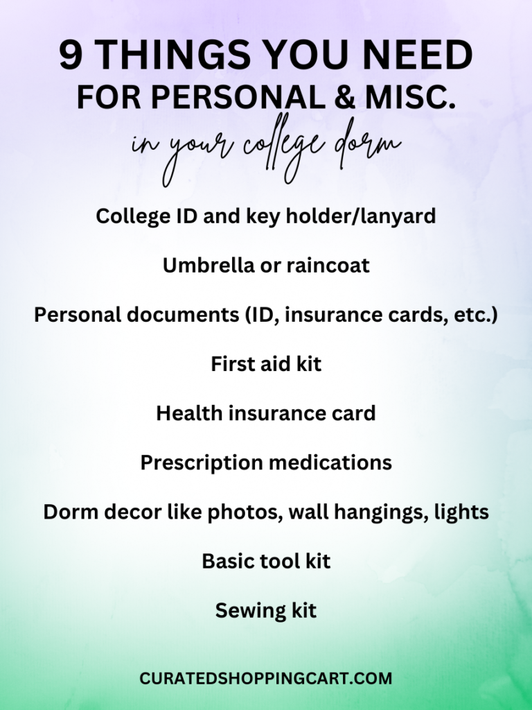 College Dorm Room Essentials Checklist