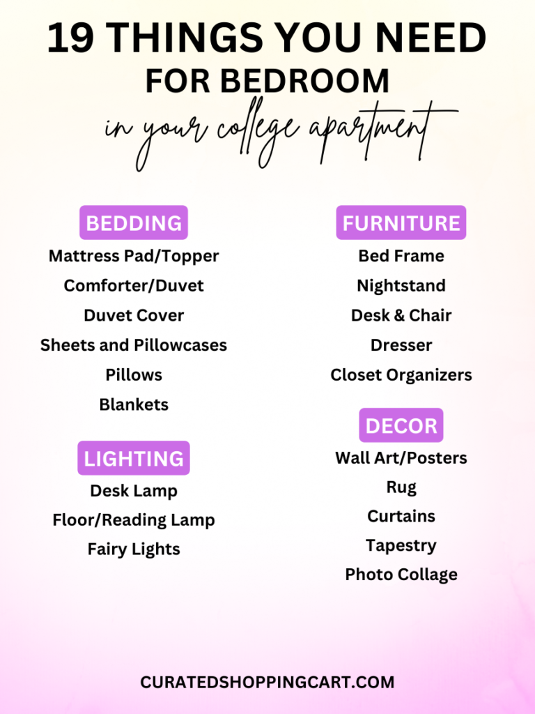 College Apartment Checklist