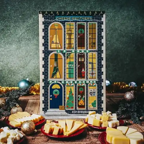 Cheese Bros 12 Days of Cheesemas Advent Gift Box | Fresh from Wisconsin | Features 12 unique cheeses including cheddar, gouda, reserve cheeses, cheese curds and more! | Christmas Gift fo...